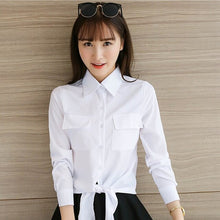Load image into Gallery viewer, Brand Office Blouse Shirt White