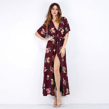 Load image into Gallery viewer, V-Neck Women Vestidos Robe Femme